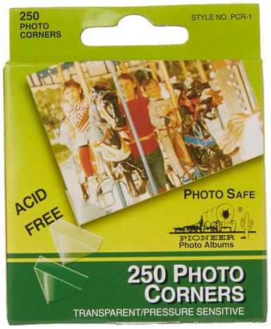 Pioneer PCR-1 Photo Corners, Clear, 250-Pack | Mubboo