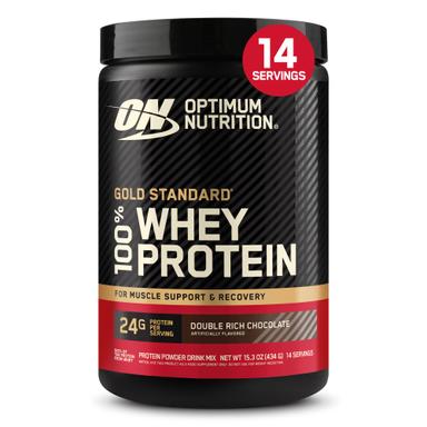 Optimum Nutrition Gold Standard 100% Whey Powder, Double Rich Chocolate, 1 lb