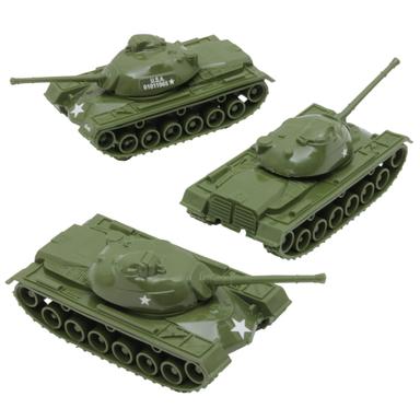 TimMee Toy Tanks for Plastic Army Men - 3-Piece Set