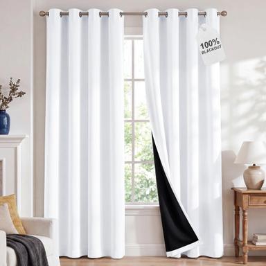 NICETOWN 100% Blackout Curtains 52x84 (2 Panels)