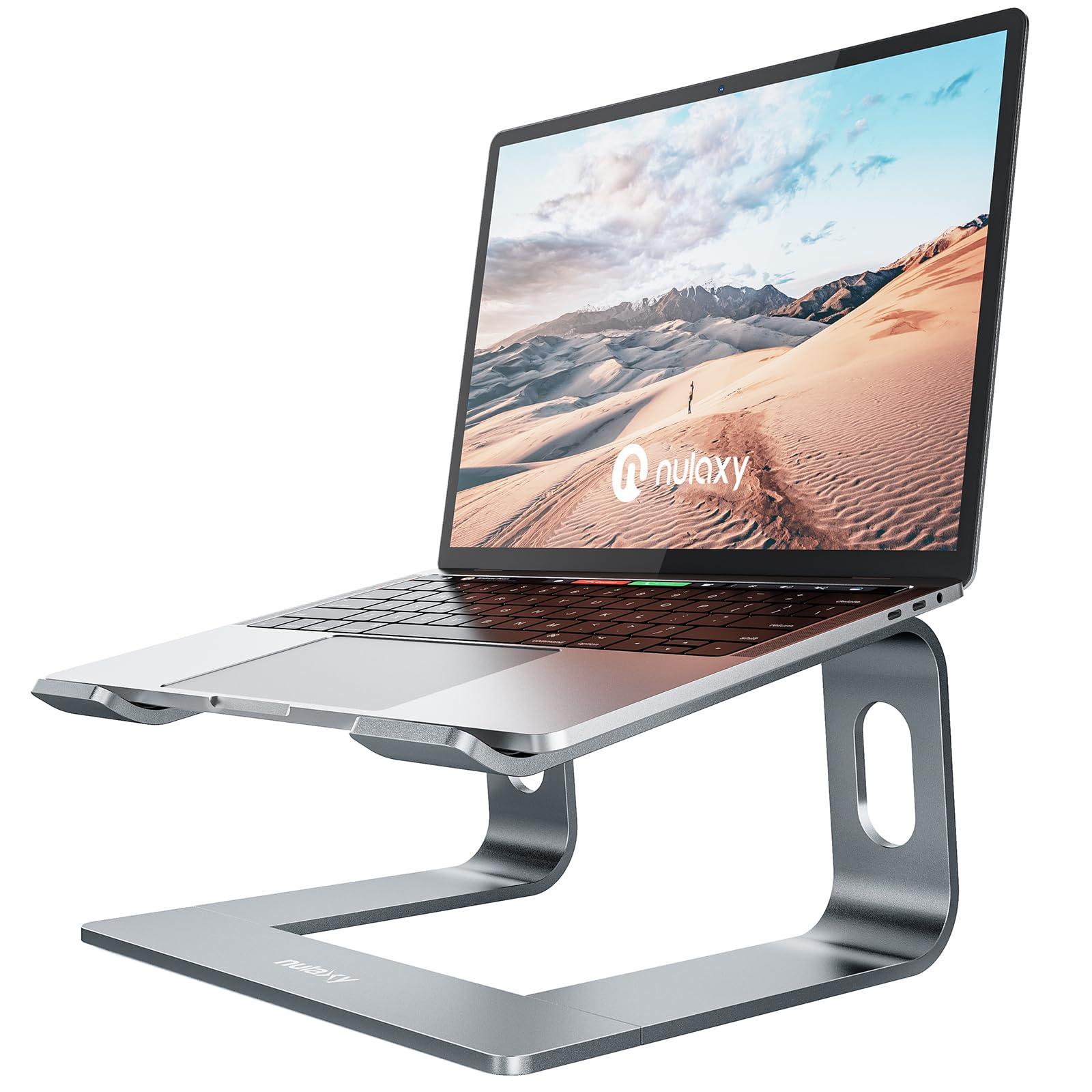 Nulaxy all-aluminum laptop stand on desk