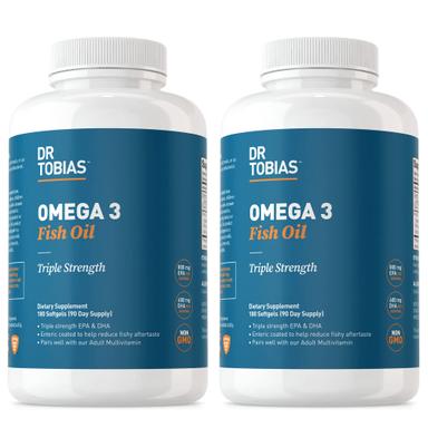 Dr. Tobias Omega 3 Fish Oil 2000mg, 180 Softgels (extra strength)