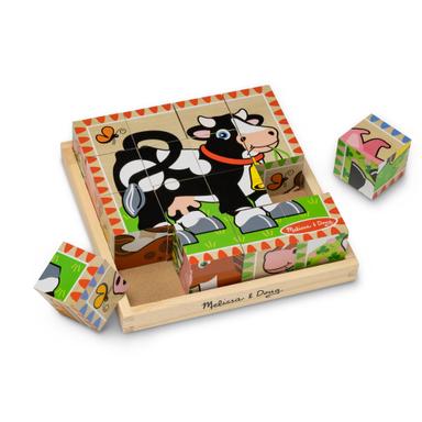 Melissa & Doug Farm Wooden Cube Puzzle
