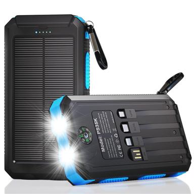 Durecopow Solar Charger Power Bank, 20,000mAh