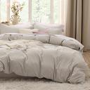 Bedsure Queen Duvet Cover - 3 Pieces Prewashed Soft Microfiber (Linen) | Mubboo