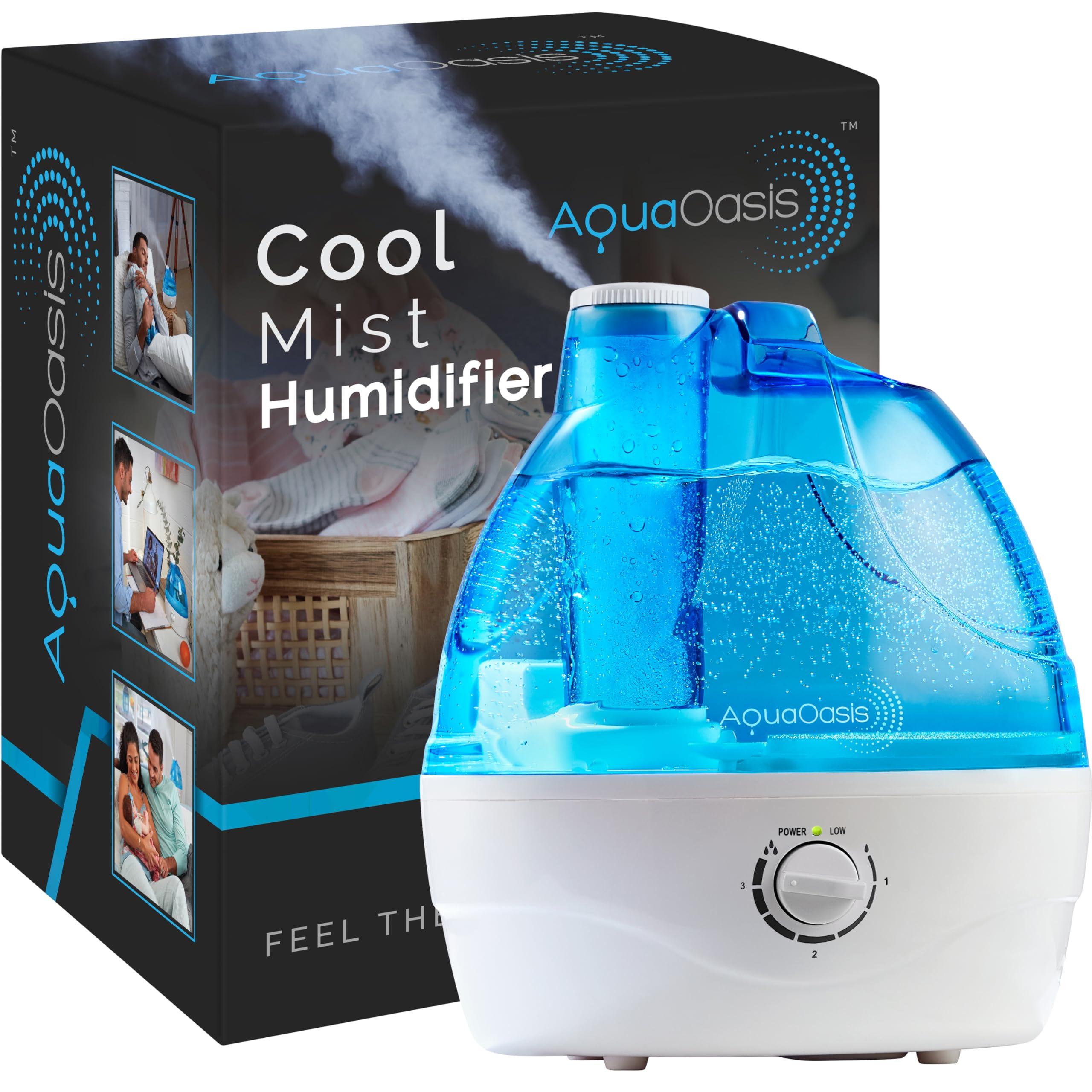 AquaOasis Cool Mist Humidifier on a nightstand