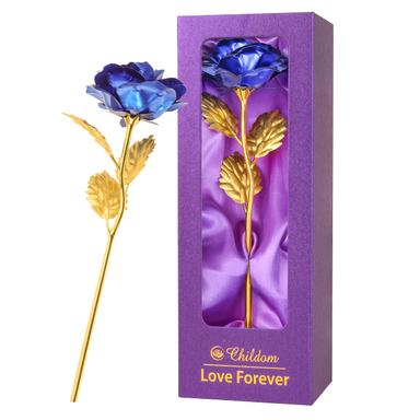 Childom Blue Artificial Roses Gift Bouquet