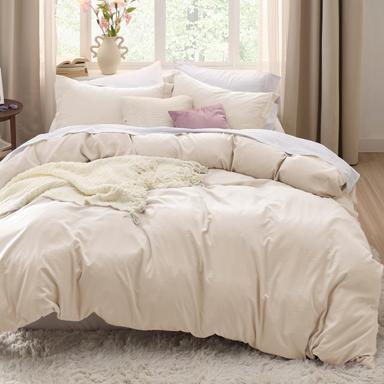 Bedsure Cream Queen Duvet Cover