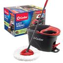 O-Cedar EasyWring Microfiber Spin Mop, Bucket Floor Cleaning System, Red, Gray, Standard | Mubboo