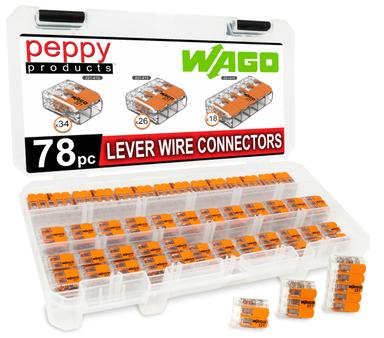 WAGO 221 Lever Nuts 78pc Assortment with Case