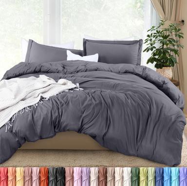 Utopia Bedding Queen Duvet Cover - Grey