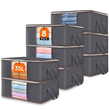 Lifewit 8 Pack 35L Clothes Storage Bins | Mubboo