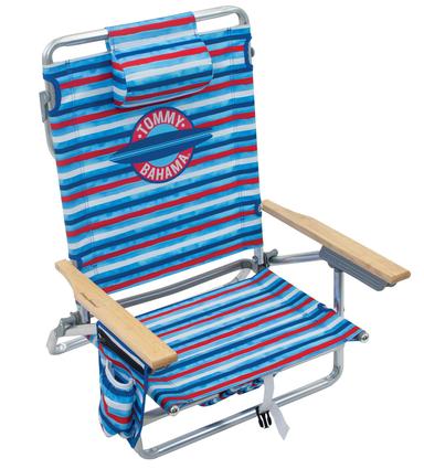 Tommy Bahama 5-Position Classic Lay Flat Backpack Beach Chair