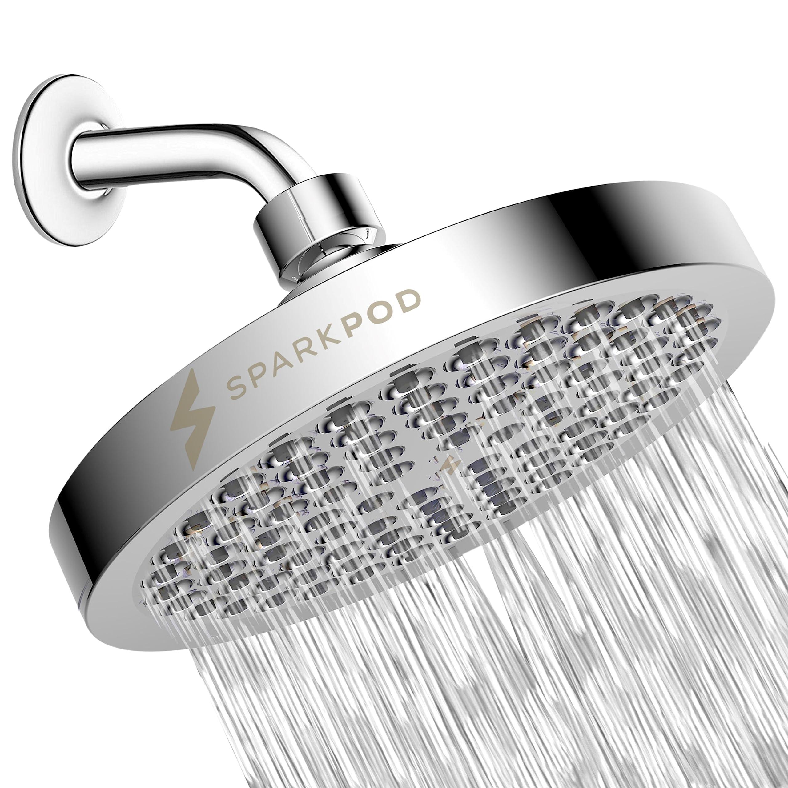 SparkPod 6-inch Rain Shower Head in Polished Chrome
