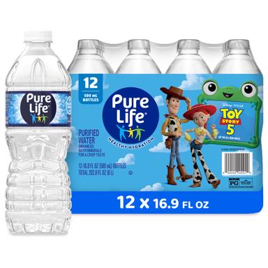 Pure Life Purified Bottled Water, 16.9 Fl Oz, 12 Pack | Mubboo