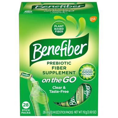 Benefiber On the Go Prebiotic Fiber Supplement 28 sticks