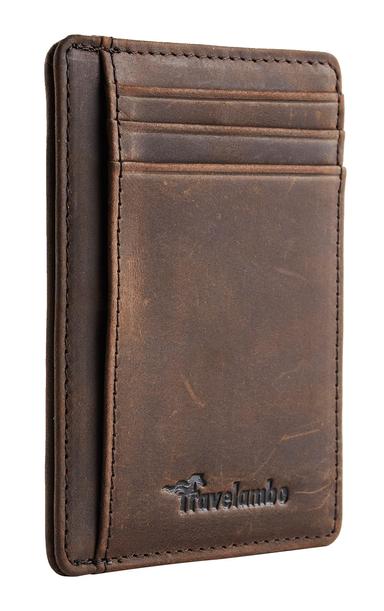 Travelambo Front Pocket Minimalist RFID Leather Wallet