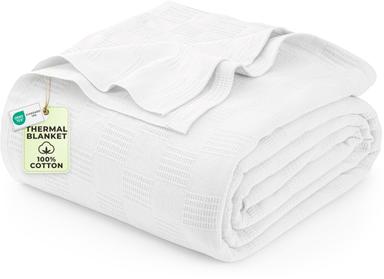 Utopia Bedding 100% Cotton Thermal Blanket Twin