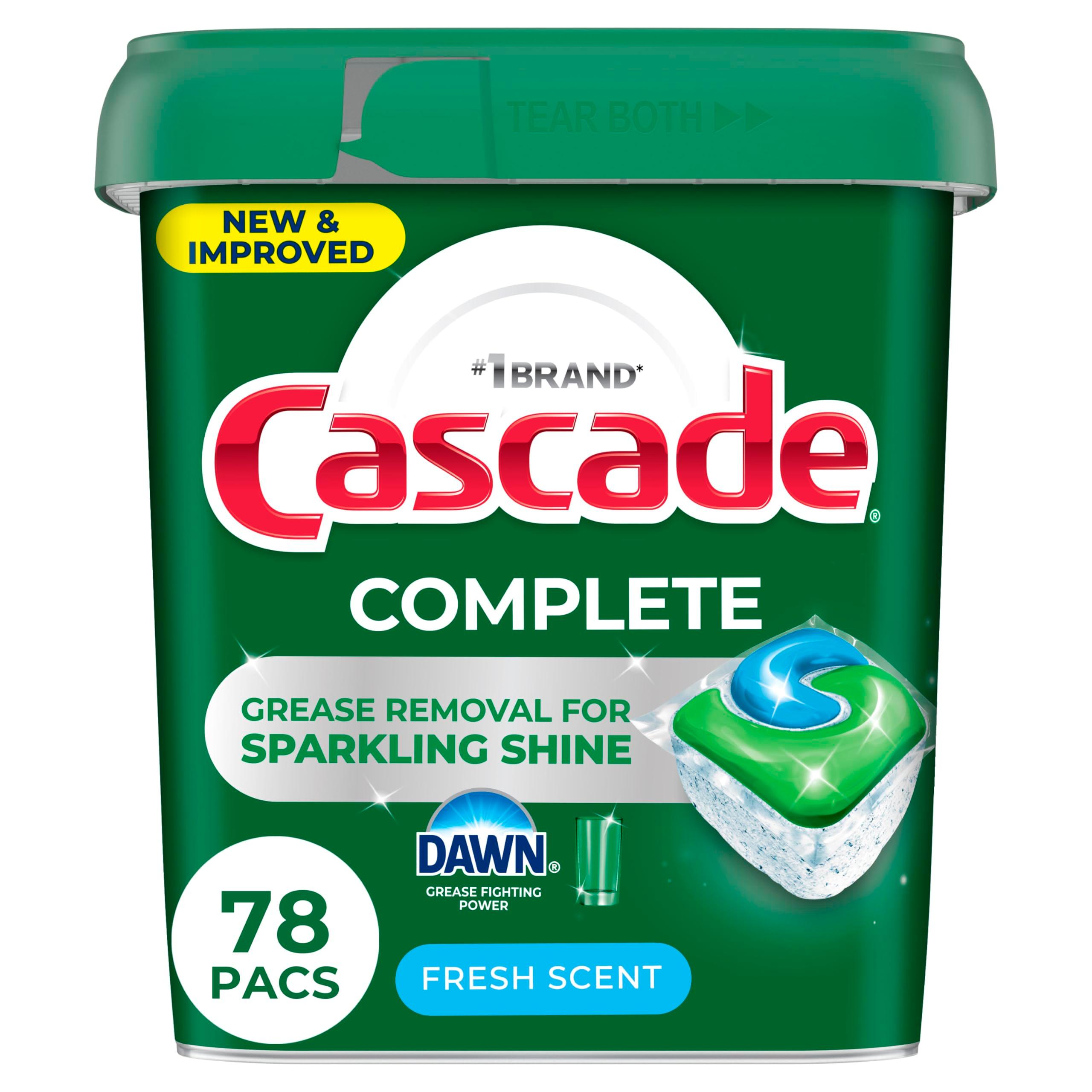 Cascade Complete Dishwasher Pods Fresh Scent ActionPacs, 78 count box
