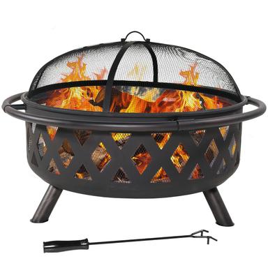 Sunnydaze Crossweave Wood-Burning Fire Pit