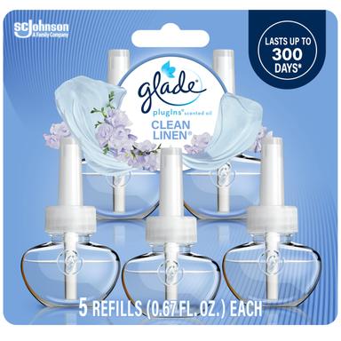 Glade PlugIns Refills, Clean Linen Scent, 3.35 Fl Oz, 5 Count | Mubboo
