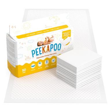 Peekapoo Disposable Changing Pad Liners 50-Pack | Mubboo