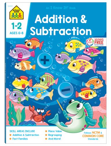School Zone Addition & Subtraction Workbook | Mubboo