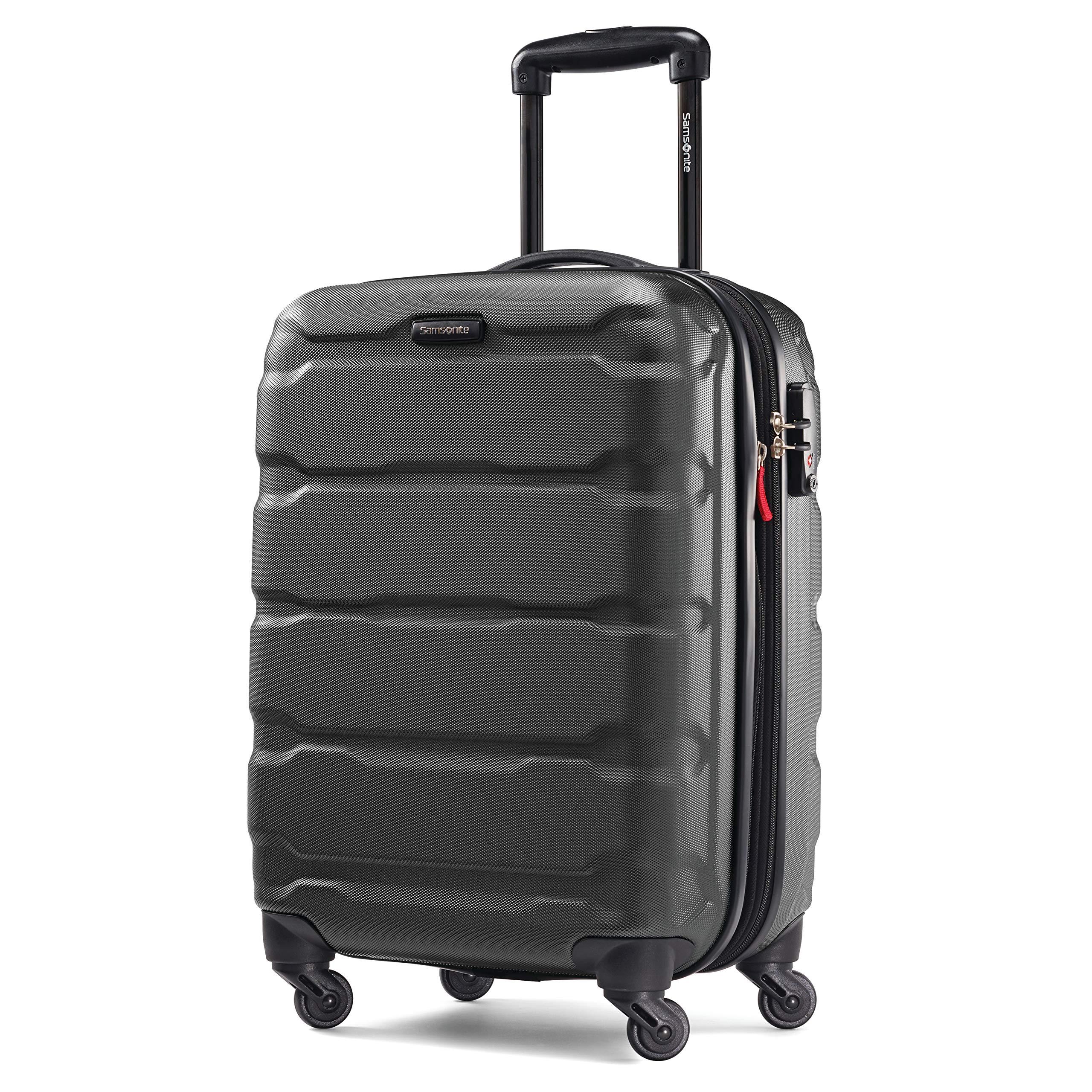 Samsonite Omni PC 20-inch carry-on spinner luggage in Black with TSA lock