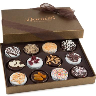 Barnetts Gift Basket, 12 Chocolate Covered Cookies