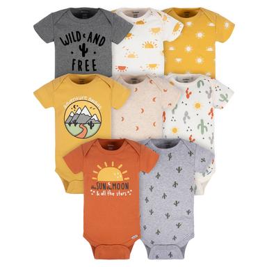 Gerber Baby 8-Pack Short Sleeve Onesies Bodysuits, Southwest