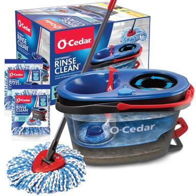 O-Cedar RinseClean Spin Mop & Bucket + 2 Extra Heads