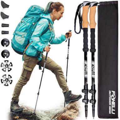Foxelli Carbon Fiber Trekking Poles
