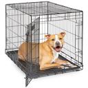 MidWest Homes for Pets 36-Inch iCrate for Medium-Large Breeds, 41-70 lbs, Single Door Folding Dog Crate with Divider Panel, Leak-Proof Tray & Secure Latches, Portable, Durable & Easy to Assemble