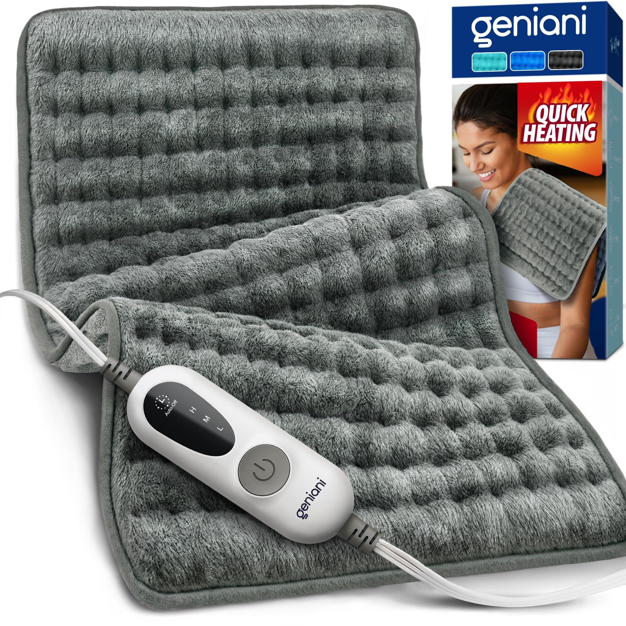 GENIANI Electric Throws for Back Neck & Shoulders in Chinchilla Gray