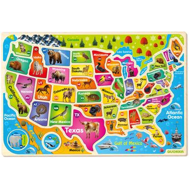 QUOKKA United States Wooden Map Puzzle