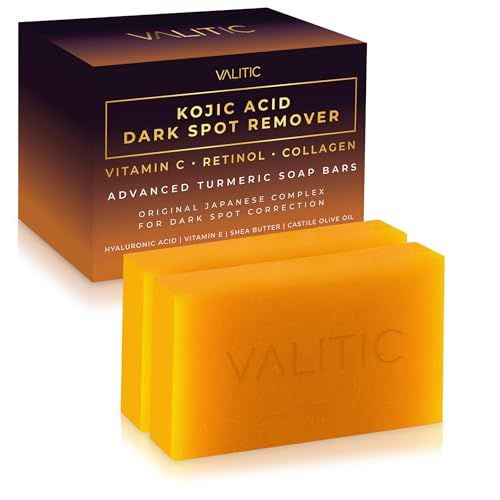 VALITIC Kojic Acid Dark Spot Remover Soap Bars on white background