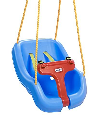 Little Tikes Snug 'n Secure Blue Swing with adjustable straps for baby and toddlers