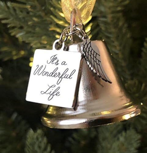 K9King It's a Wonderful Life Angel Bell on a decorative cord