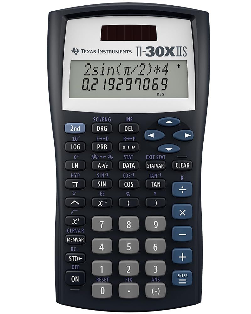 Texas Instruments TI-30XIIS Scientific Calculator, Black
