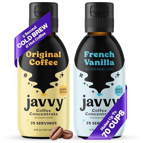 Javvy Cold Brew Coffee Concentrate Original & Vanilla 2-Pack