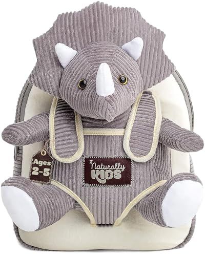 Grey Triceratops dinosaur backpack for kids | Mubboo