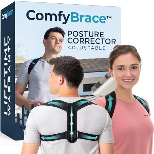 ComfyBrace Posture Corrector worn by a person for upper back support