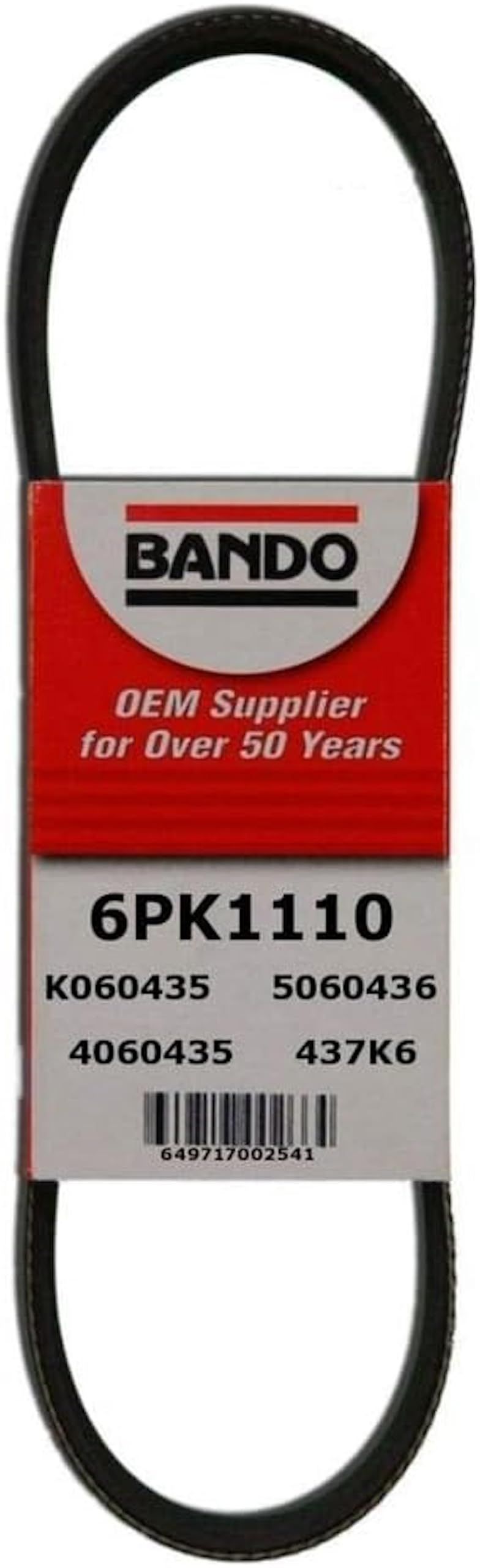 Bando six-rib serpentine belt from the compared US listing