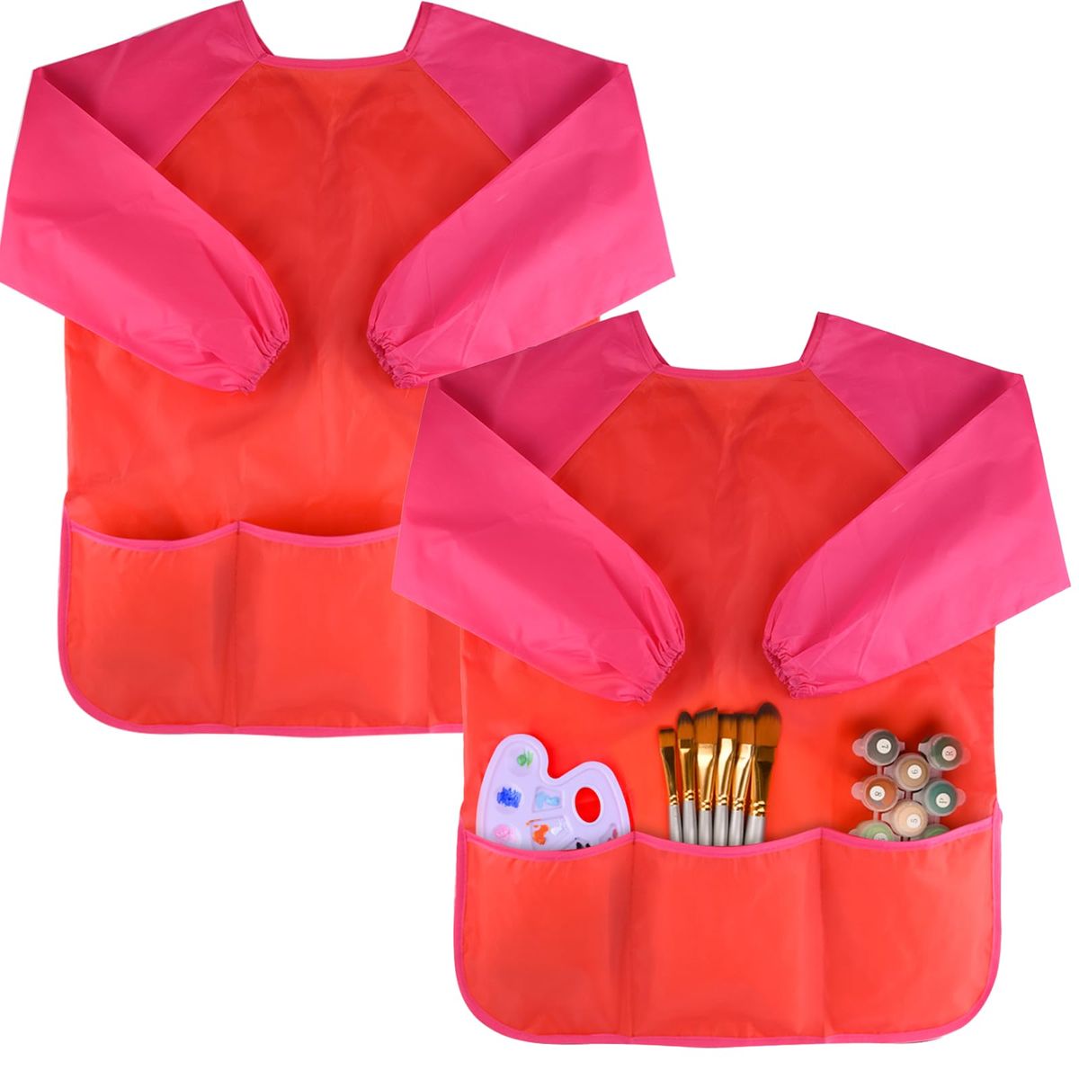 KUUQA 2Pcs Waterproof Art Smock for kids painting and crafting