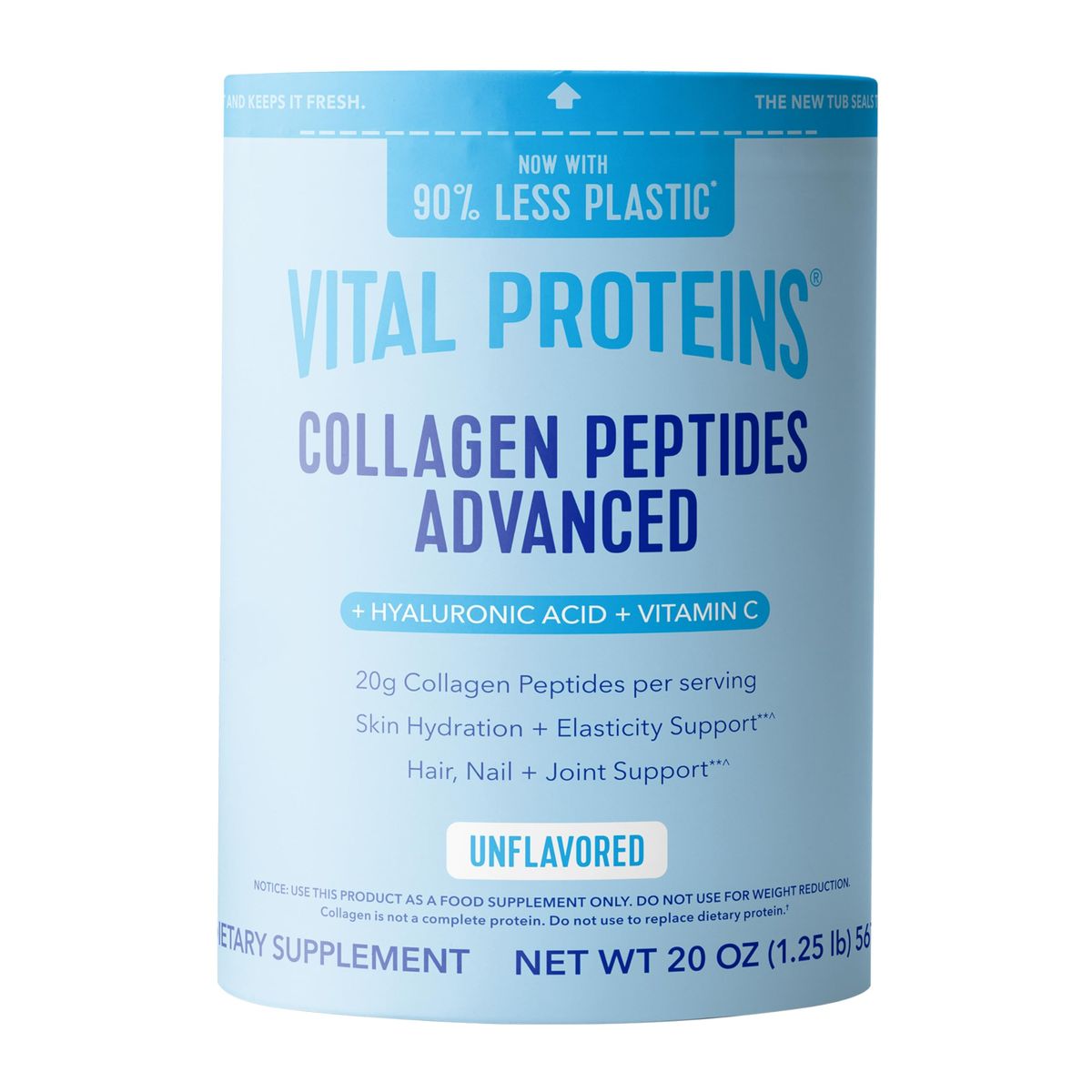 Vital Proteins Collagen Peptides Advanced tub with hyaluronic acid and vitamin C