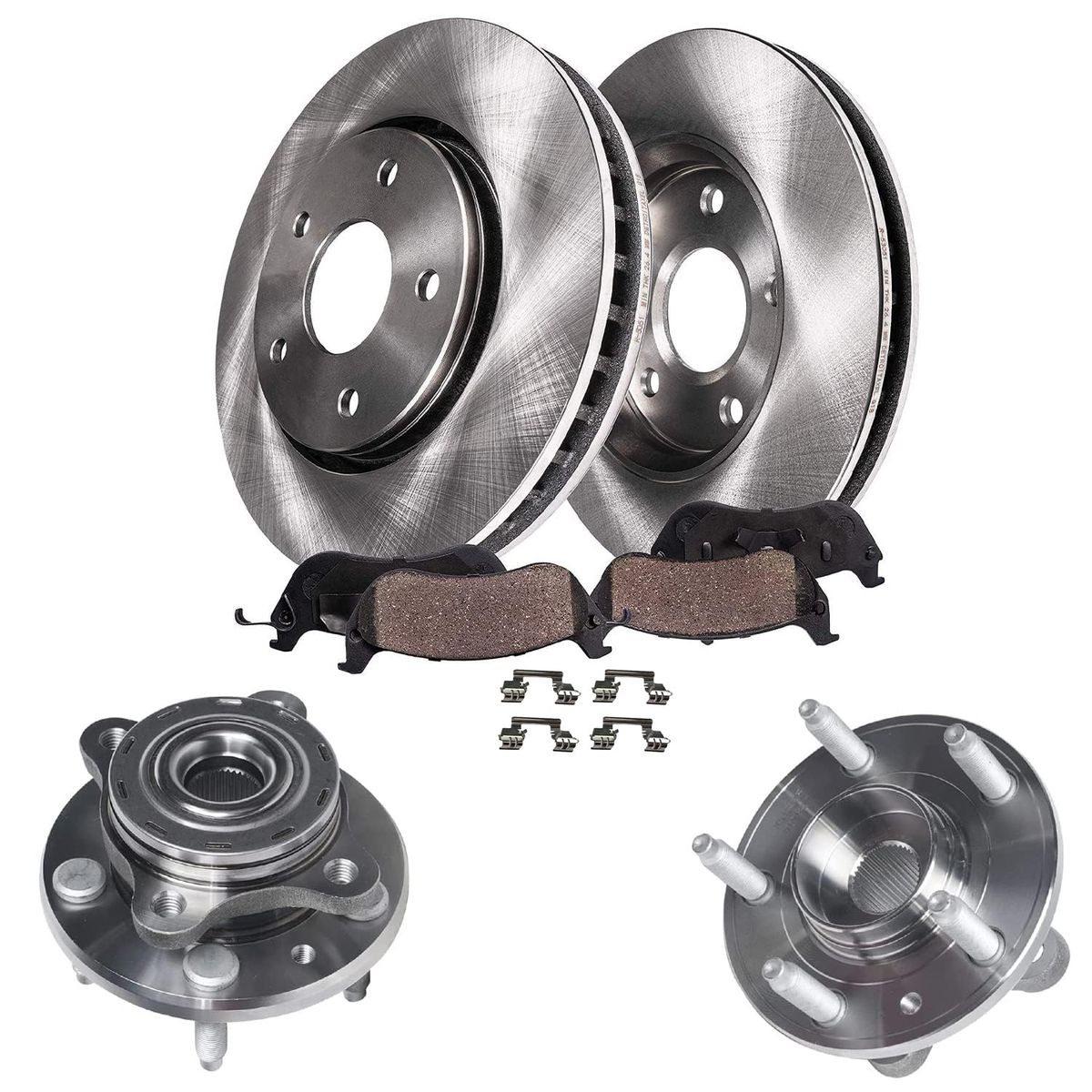 Detroit Axle front brake kit for Ford Taurus, Five Hundred, Freestyle – includes hub assemblies and rotors