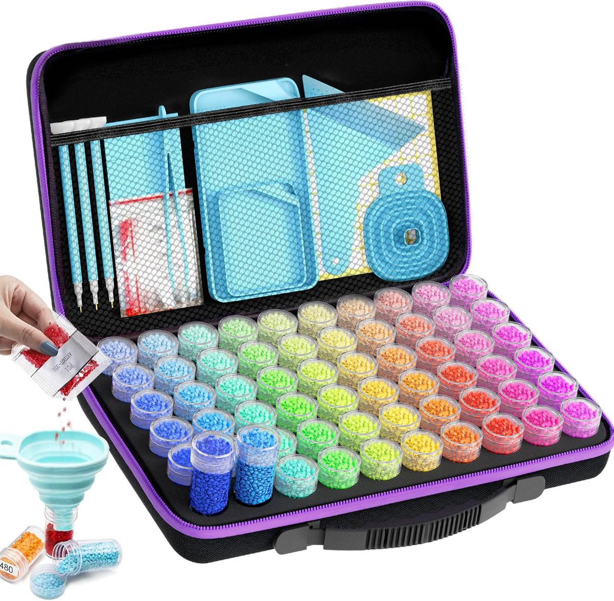 ARTDOT 60 Slots Storage Container for Diamond Art Kits