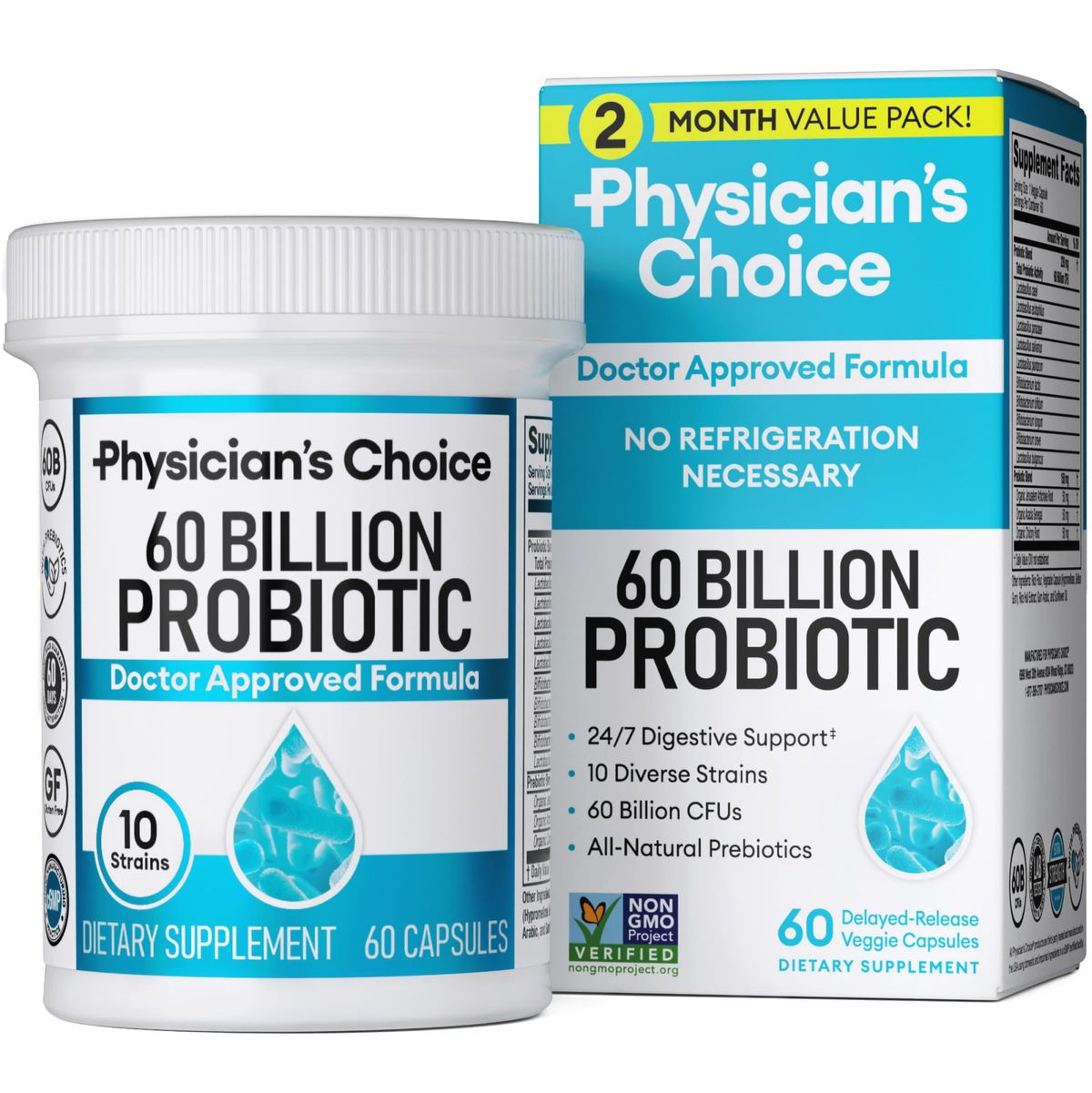 Physician's CHOICE Probiotics 60 Billion CFU bottle