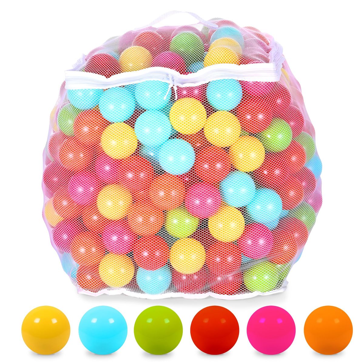 BalanceFrom 200 Crush-Proof Play Pit Balls Set in rainbow colors