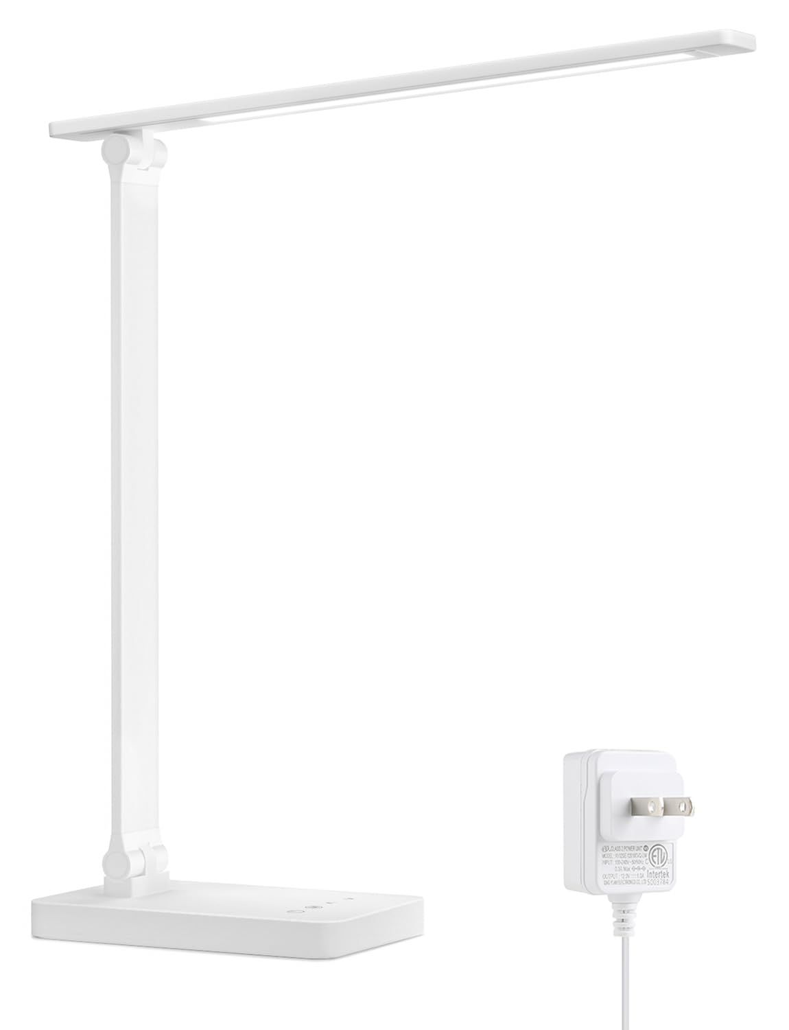 White Lepro LED Desk Lamp on a desk
